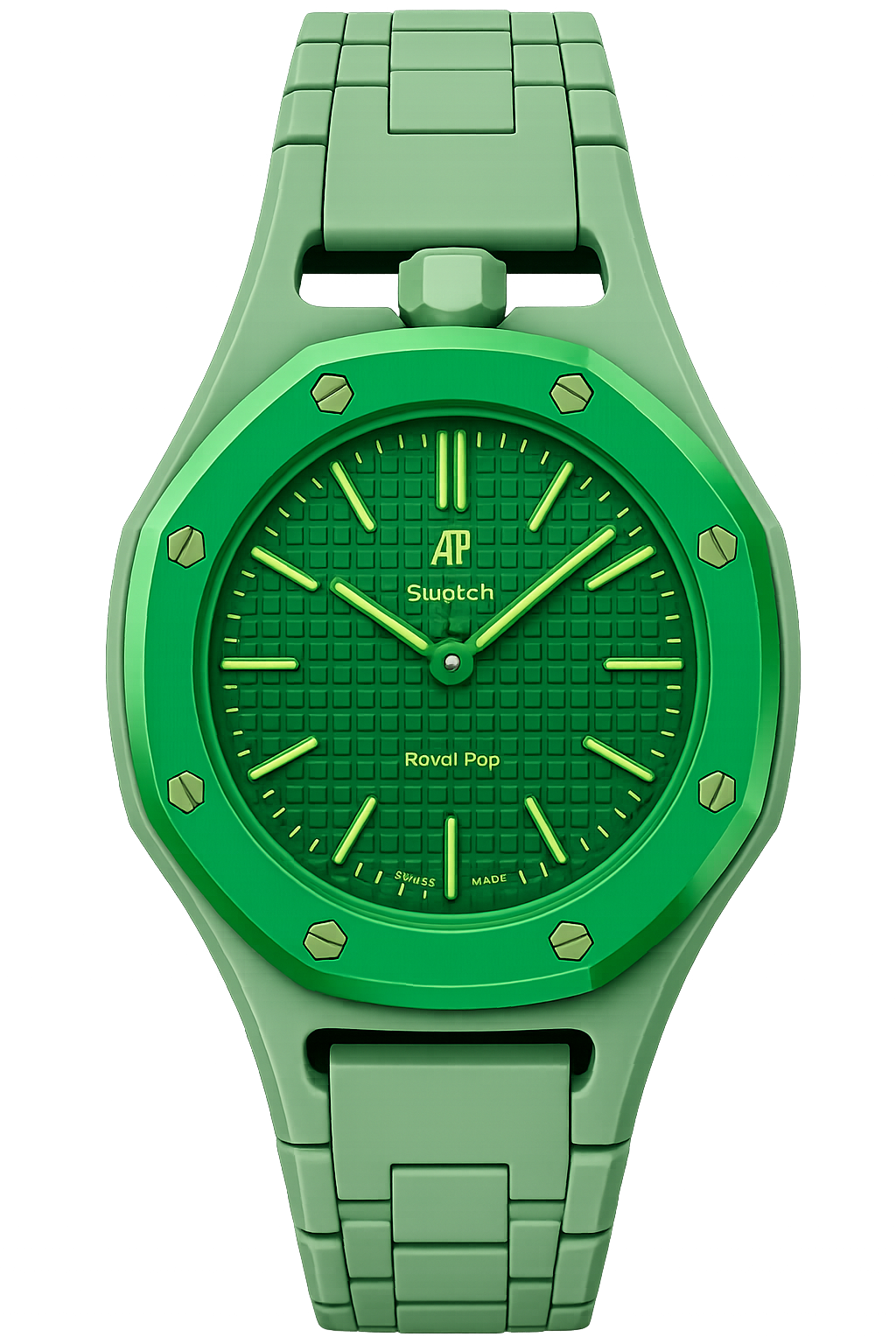 Bracelet premium Vert Menthe compatible Swatch x Audemars Piguet Royal Pop - Pop's Straps